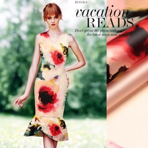 135 cm wide silk organza fabric satin 14 mm natural silk fabric printed crisp dress organza satin fabric wholesale silk cloth