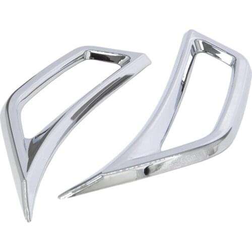 2pcs Car Side Air Flow Vent Universal Intake Vent Hole Cover Decoration Sticker Decor Silver