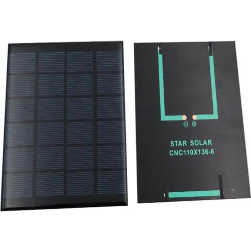 2pcs x Solar Panel 6V 2W 330mA Cell DIY Battery Charger Mini Solar Panel China Module Solar System Cells for Cell Charger Toy