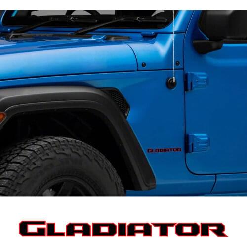 For Jeep Gladiator JT Pickup Vinyl Decal Graphic Fender Vent Decals Truck Letters Decor Stickers Auto Tuning Accessories 2Pcs