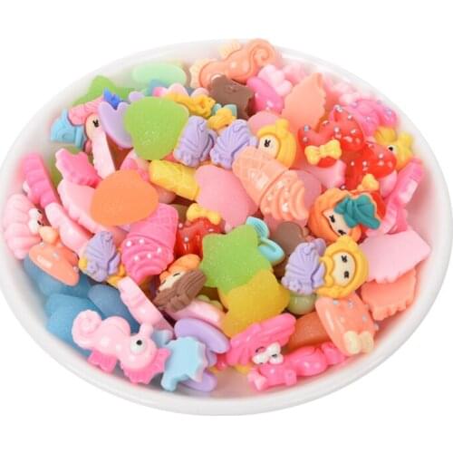 20/50Pcs Mixed Resin Cute Flatback Cartoon Embellishment Cabochon Kawaii Decoration Scrapbooking Diy Craft Supplies Accessories