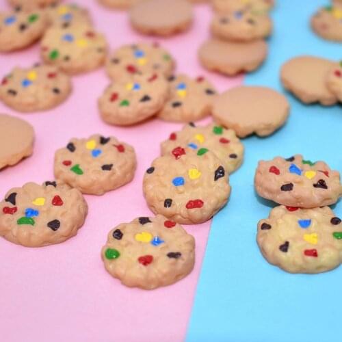 3Pcs Mini Simulation Biscuits Food Models Dollhouse DIY Accessories Kids Pretend Play Toy Cream Mobile Phone Case Decoration