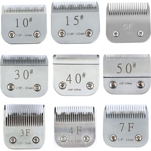 3F 4F 5F 7F 10# 30# 40# 50# Professional Pet Clipper Blade A5 Blade Fit Most Andis Oster Clippers Pet Clippers Ceramic Blade