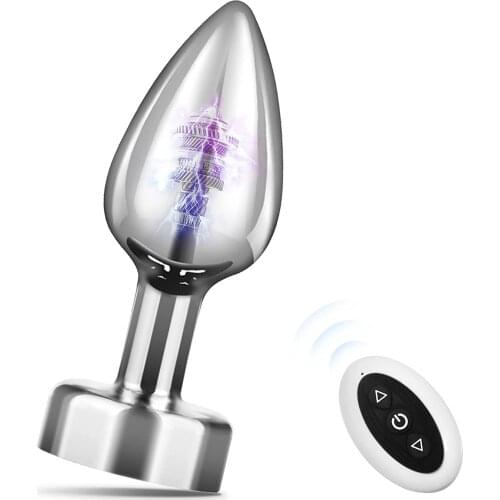 7 speed vibrator Metel anal beads butt plug vibration large size USB rechargeable Prostate Massager insert ass sex toy gay dildo