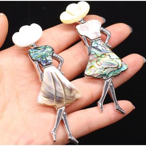 9 Styles Bohemian Natural Shell Lady Girl Brooches Women Weddings Banquet Party Brooch Pins Gifts 30x38mm