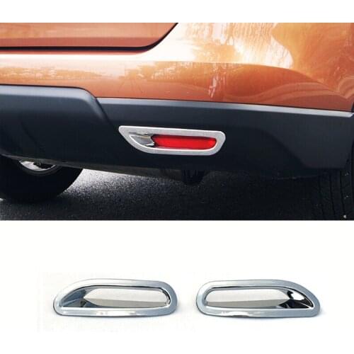 ABS Chrome For Nissan x-Trail T32 Rogue 2014-2020 accessories Car rear fog lampshade frame Cover Trim Sticker car styling 2pcs