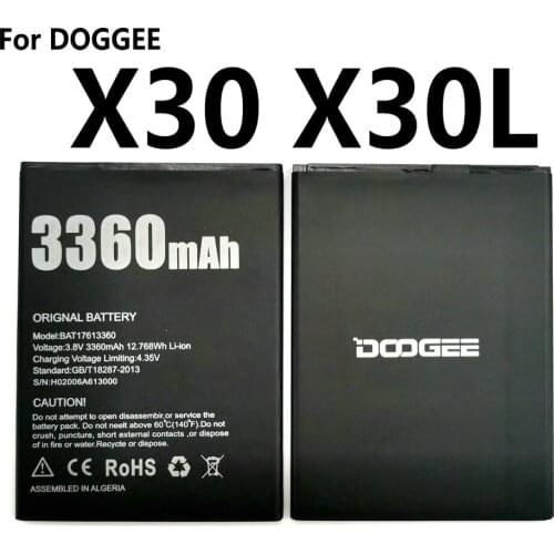 New DOOGEE X30 BAT17613360 3360mAh Battery Replacement For DOOGEE X30 X30L Smart Phone Accumulators
