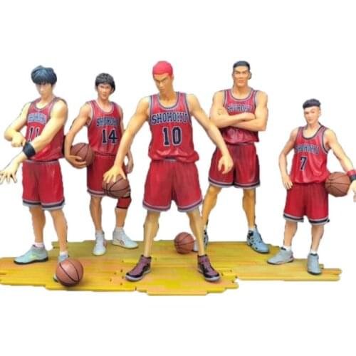 5pcs 27 Cm SLAM DUNK Characters Hana Sakura Sakura Sakura Rukawa Maple Akagi Takenori Miyagi Ryota Athlete Model Toys