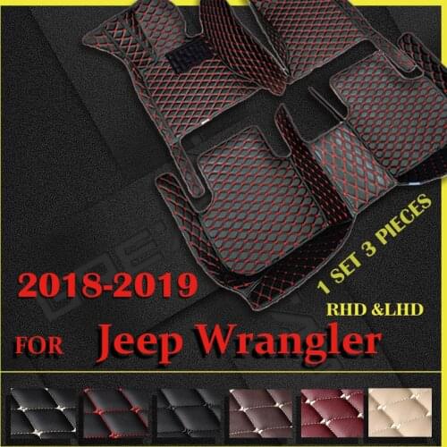 Car floor mats for Jeep Wrangler（FOUR DOOR）2018-2019 Custom auto foot Pads automobile