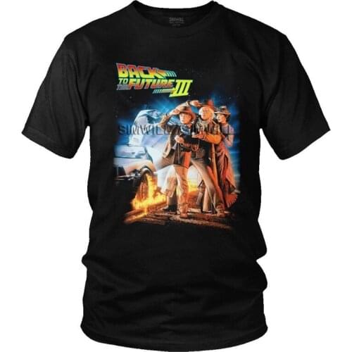 Back To The Future T Shirt Men Cotton Tshirt Leisure Tee Tops Short Sleeves 80s Sci-fi Adventure Movie T-shirt Clothing Merch