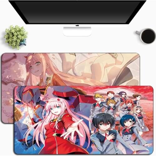 Large Darling In The FranXX Gaming Mousepad 80x40 Non-Skid Rubber Anime Otaku XL Mouse Pad Sexy Girl Friends Laptop Keyboard Mat