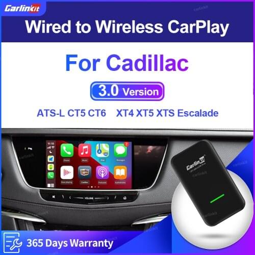 Carlinkit 2.0 CarPlay Wireless Adapter for Cadillac ATS-L CT5 CT6 XT4 XT5 XTS XT6 Escalade 2015-2021 Smart box Multimedia IOS 14