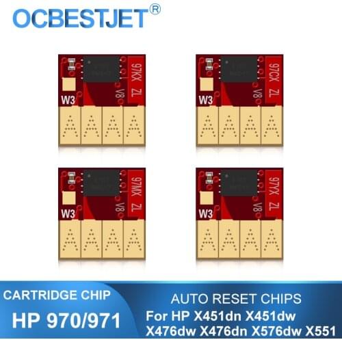 970 971 ARC Chip For HP 970XL 971XL Auto Reset Chip For HP Officejet Pro X451dn X451dw X551 X576dw X476dw X476dn Permanent Chip