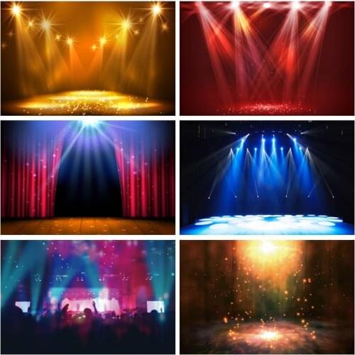 Laeacco Stage Background Brilliant Shiny Spotlight Polka Dots Light Bokeh Portrait Photographic Backdrop Photocall Photo Studio