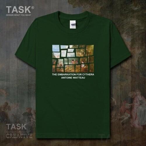 World famous painting series t-shirt Anthony Huado new art painting The Embarkation For Cythera Short sleeve clothes retro tops
