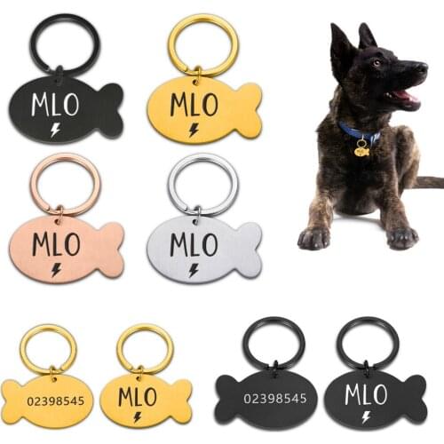 Pet Cat dog Collar ID Tag for Kitten Cat Dog Pet Collar Accessories Dogs Pet ID Tags Customized Pet Identity Card Free Engraving