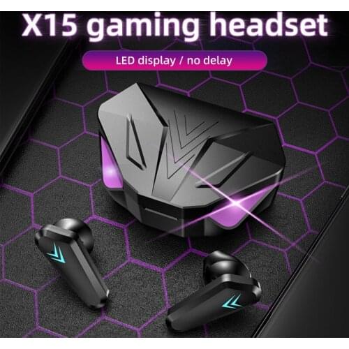 TWS X15 Gaming Earbuds Low Latency Bluetooth Earphone with Mic Bass Audio Sound Positioning Stereo Wireless Headset