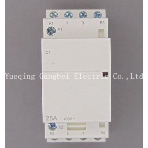 ICT 4P 25A 2NO 2NC 220V/230V 50/60HZ Din rail Household ac contactor