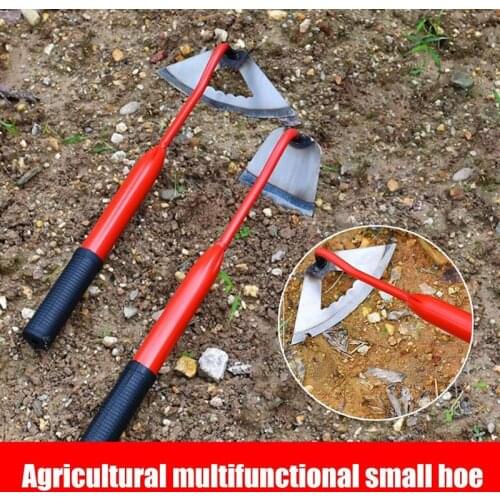 Steel Hardened Hollow Hoe Handheld Weeding Rake Planting Vegetable Farm Garden Tools Agriculture Tool Weeding Accessories