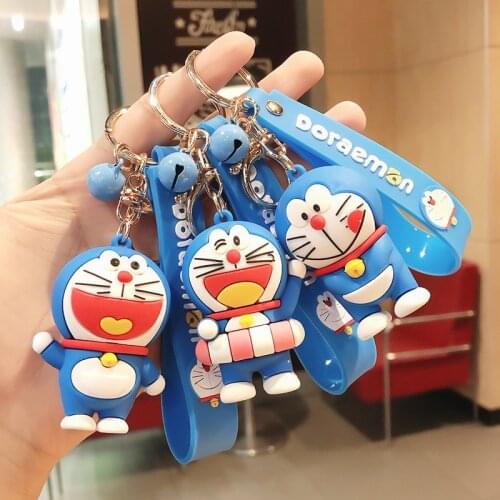 Creative Cute Epoxy Doll Keyring Cartoon Anime Cat Keychain Women Couple Bag Pendant Key Ring Ornament Gift