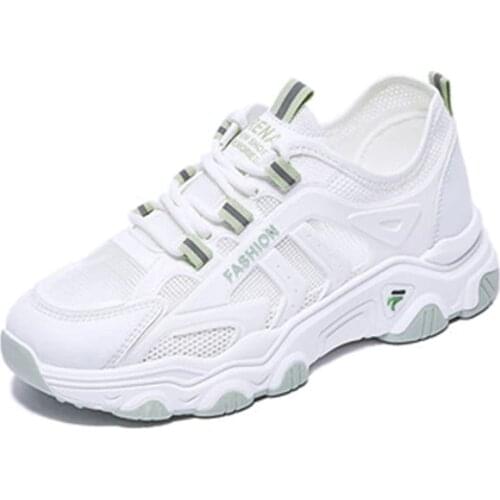 New White Running Shoes Women Chunky Sport Shoes Woman Spring Summer Platform Sneakers Women Light Womens Sports Shoe Dad Shoes