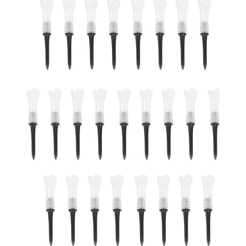 Hot AD-25 Pieces Of Golf Tools Soft Rubber Low Resistance High Quality Plastic 83Mm Golf Tee Holder Durable