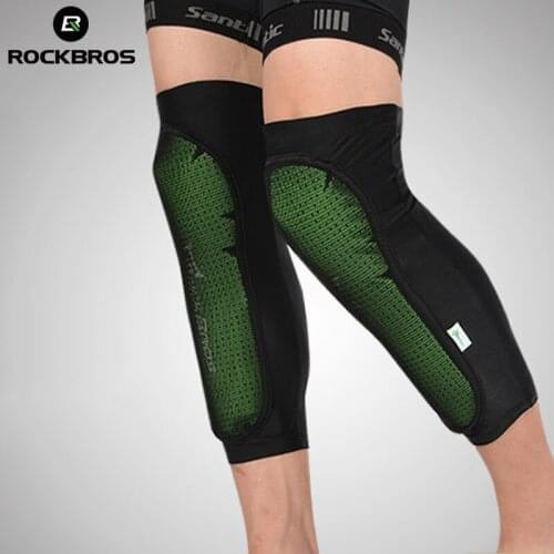 ROCKBROS Basketball Knee Pads Lengthen Breathable Compression Knee Calf Sleeves Pads Brace Hiking Football Cycling Leg Protector