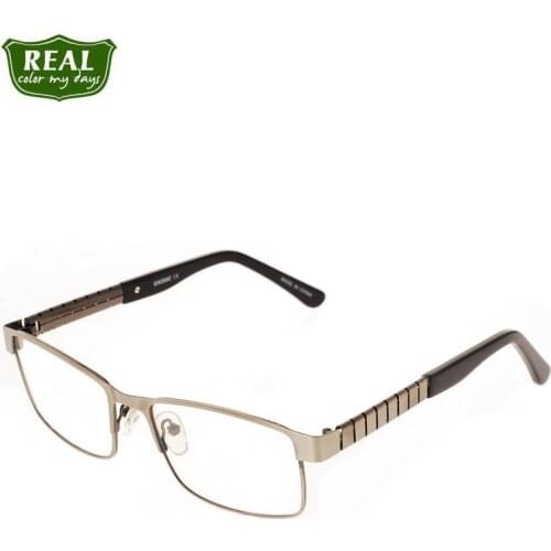 REAL Fashion Vintage Man Glasses Metal Frame Business Optical Glasses Prescription Glasses Eyewear Full Frame Brand Designer