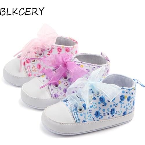New Fashion Baby Girls Shoes Lace-Up Bow Tie Toddler Newborn Polka Dots Infant Classic First Walkers Toddler Sneakers Crib Shoes