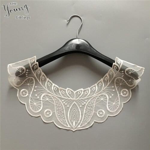 New arrive Lace Fabric Embroidery Lace Neckline DIY Wedding dress Accessories Tulle Lace Collar Sewing Craft Supplies 1 pcs sell