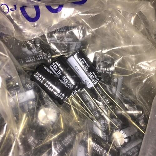 50PCS/100pcs NEW NICHICON HM 16V1500UF 10x20MM Aluminum electrolytic capacitor 1500uf 16v high frequency low resistance
