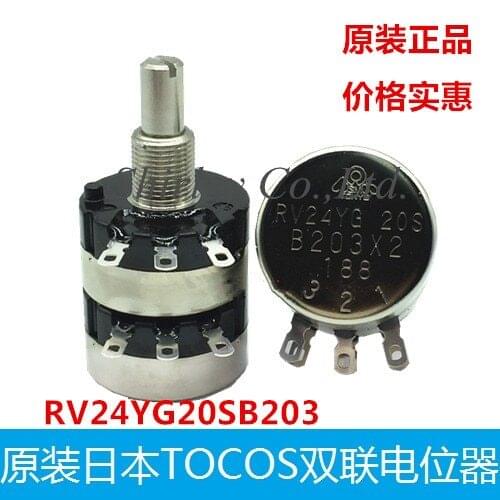 100% NEW Original TOCOS RV24YG20SB203×2 20K Potentiometer RV24YG 20S B203×2 switch