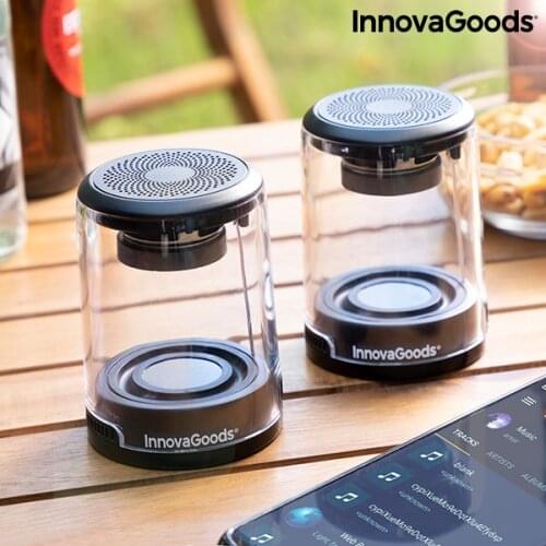 Rechargeable Magnetic Wireless Speakers Waveker InnovaGoods Pack of 2 units