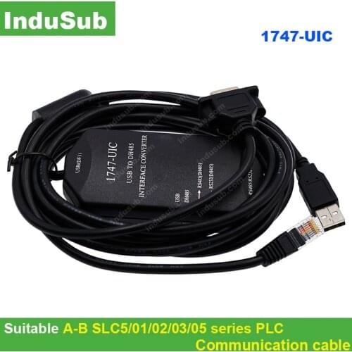 InduSub OEM 1747-UIC 1747 UIC 1747UIC USB/DH485 Interface Converter Programming Cable for A-B SLC5/01/02/03/05 PLC