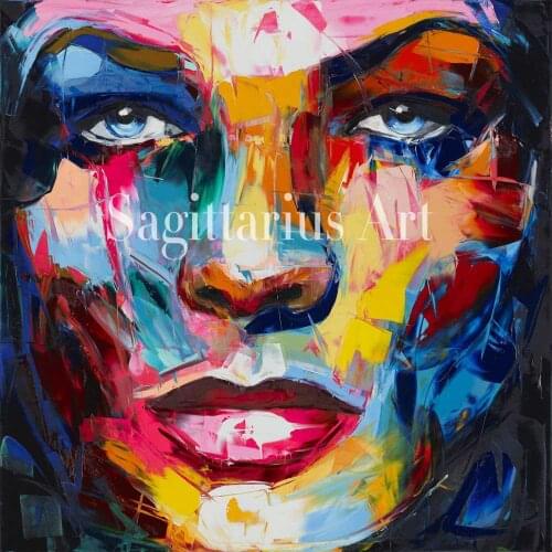 Handmade Hand painted Modern Francoise Nielly Abstract Wall Decor Untitled 116 Oil Painting Artwork Canvas Painting Fine Art