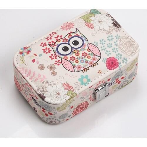 Jewelry Box Necklace Proposal European Style PU Ring Convenient Leather Travel Jewelry Jewelry Storage Box