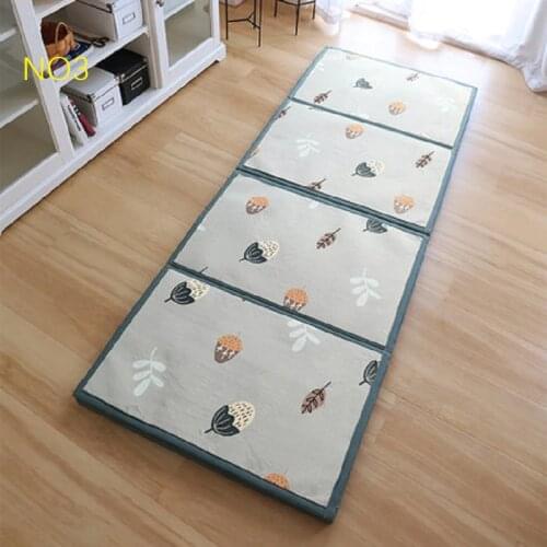 Four folds Memory foam high-density mattress bed foldable washable floor sleeping mat single twin sofa Japan tatami