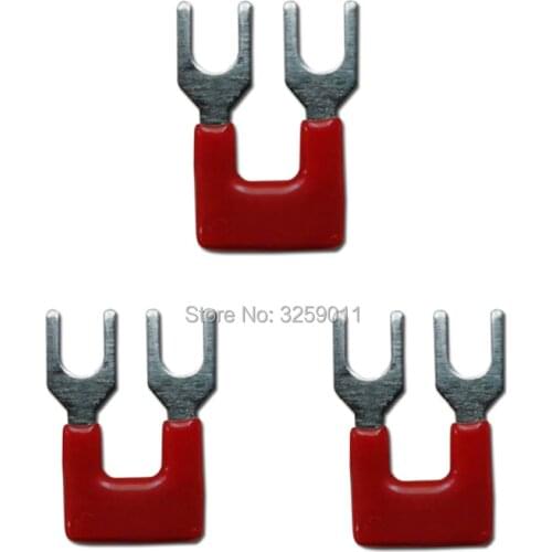 50PCS TB1502 TBD-15A Suyep 2 Positions 15A Wire Connector Pre Insulated Fork Type Barrier Spades Terminal Strip Jumper Block