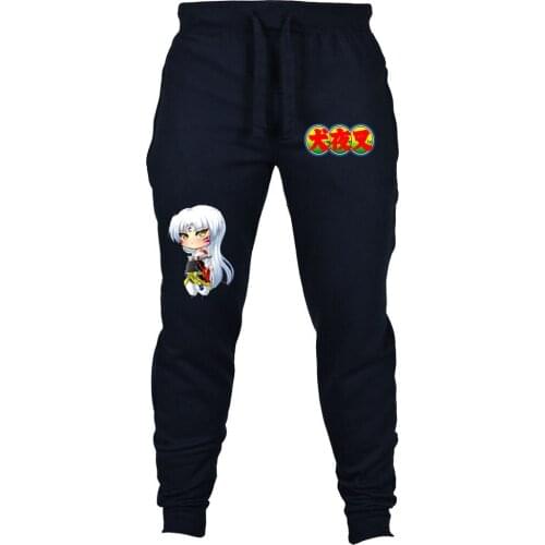 Japan anime Inuyasha pants Sweatpants Mid Elastic Waist Casual Hip-Hop Sweat Pants Loose Tracksuit Long Trousers Home Bottoms