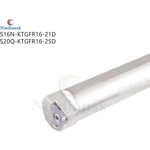 1pc S16N-KTGFR16-21D Internal Grooving Turning Tool S20Q-KTGFR16-25D Slotted Tool Holder KTGFR Spring Steel Arbor CNC Lathe Tool