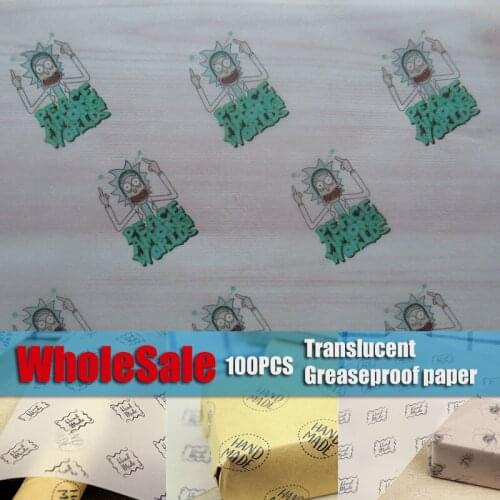 100PCS RM wrapping paper Parchment translucent handmade soap biscuits cookies gift wrapping oil paper packing Greaseproof