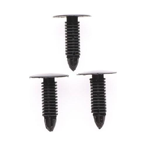 50Pcs Black Plastic Rivets Clips For 7mm Auto Fasteners Car Trunk Roof Door Trim Panel Retainer Vehicle Universal