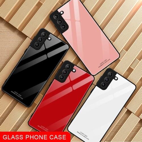Gradient pattern Tempered Glass Cover For Samsung S21 S20 Plus S20 FE Case for Samsung Galaxy S21 Plus Note 20 Ultra 5G Fundas