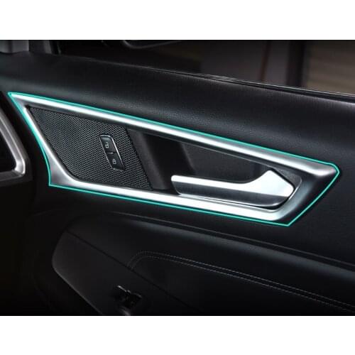 For Ford EDGE 2015 ABS chrome interior door cup bowl handle doorknob cap sticker moulding trim 4PCS