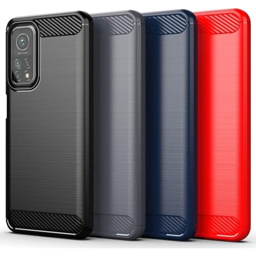 For Xiaomi Mi 10T Pro 5G Case Cover Shockproof Bumper Soft Carbon Fiber Back Cover Mi 10 T Pro Phone Case For Xiaomi Mi 10T Pro