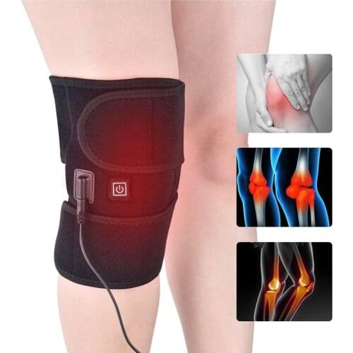 Electric knee infrared heating massager knee supporter with hyperthermia arthritis injury rehabilitation leg massager