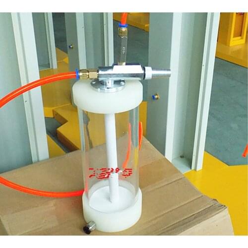 Electrostatic powder coating hopper experiment Mini small paint powder barrel with injector and fluidized bed