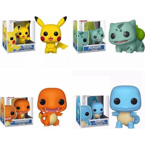 Funko Japanese Pokemons Anime Figure Pikachu Bulbasaur Squirtle Charmander Collection Model Toys Decoration Kawaii Doll KidsGift