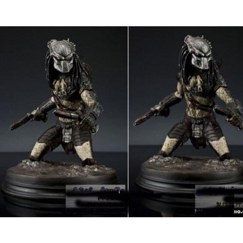 GK Handmade White Model Resin 1/5 Scale Double Spear Lone Wolf Mask Light Unpainted Kits Statue Figures