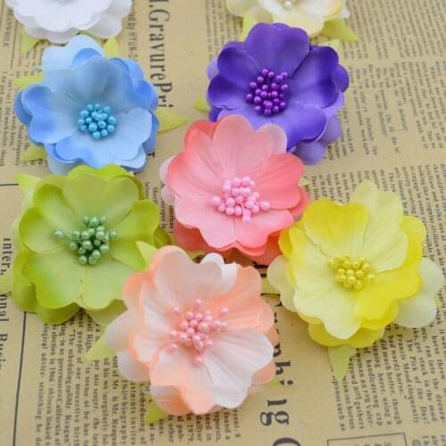 Artificial flowers small beaded flowers cherry flower hat side diy shoe clothes